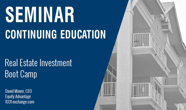 Real Estate Investment Boot Camp Equity Advantage