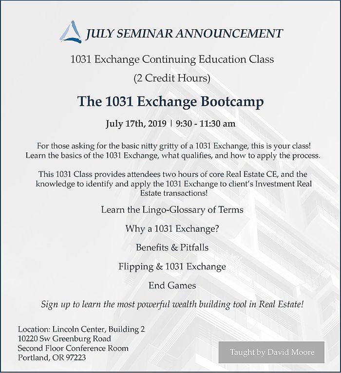 Sections 121, 1031 & 1033: What is Your Sale? - Course Flyer