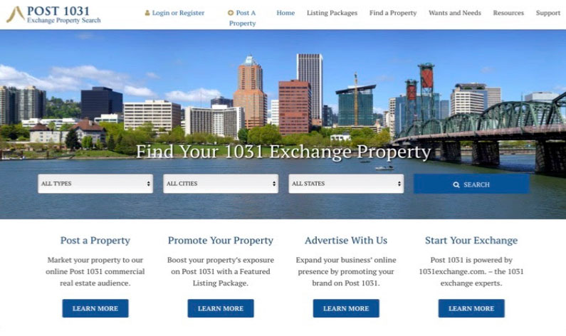Post 1031 Exchange Property Search