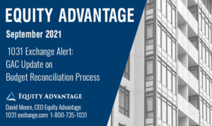 1031 Exchange Alert GAC Update on Budget Reconciliation Process