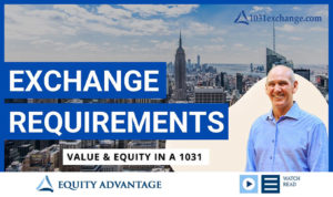 Exchange Requirements Value and Equity