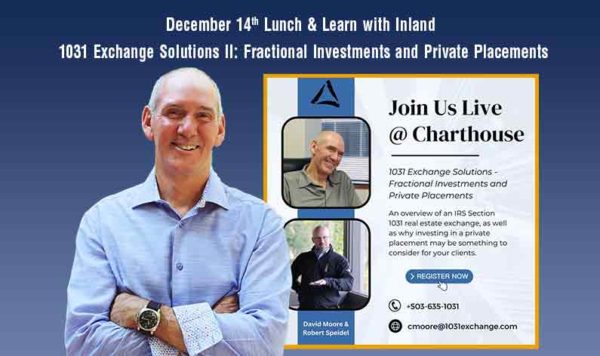 December 14th Lunch & Learn With Inland 1031 Exchange Solution